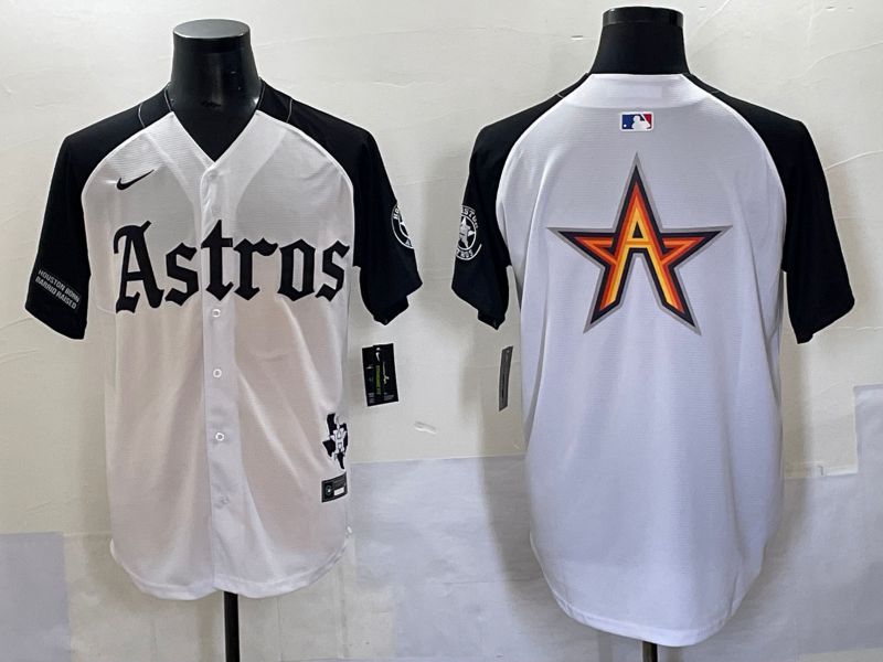Men 2025 Houston Astros Blank White Black Five generations Joint Name Nike MLB Jersey style 10->houston astros->MLB Jersey